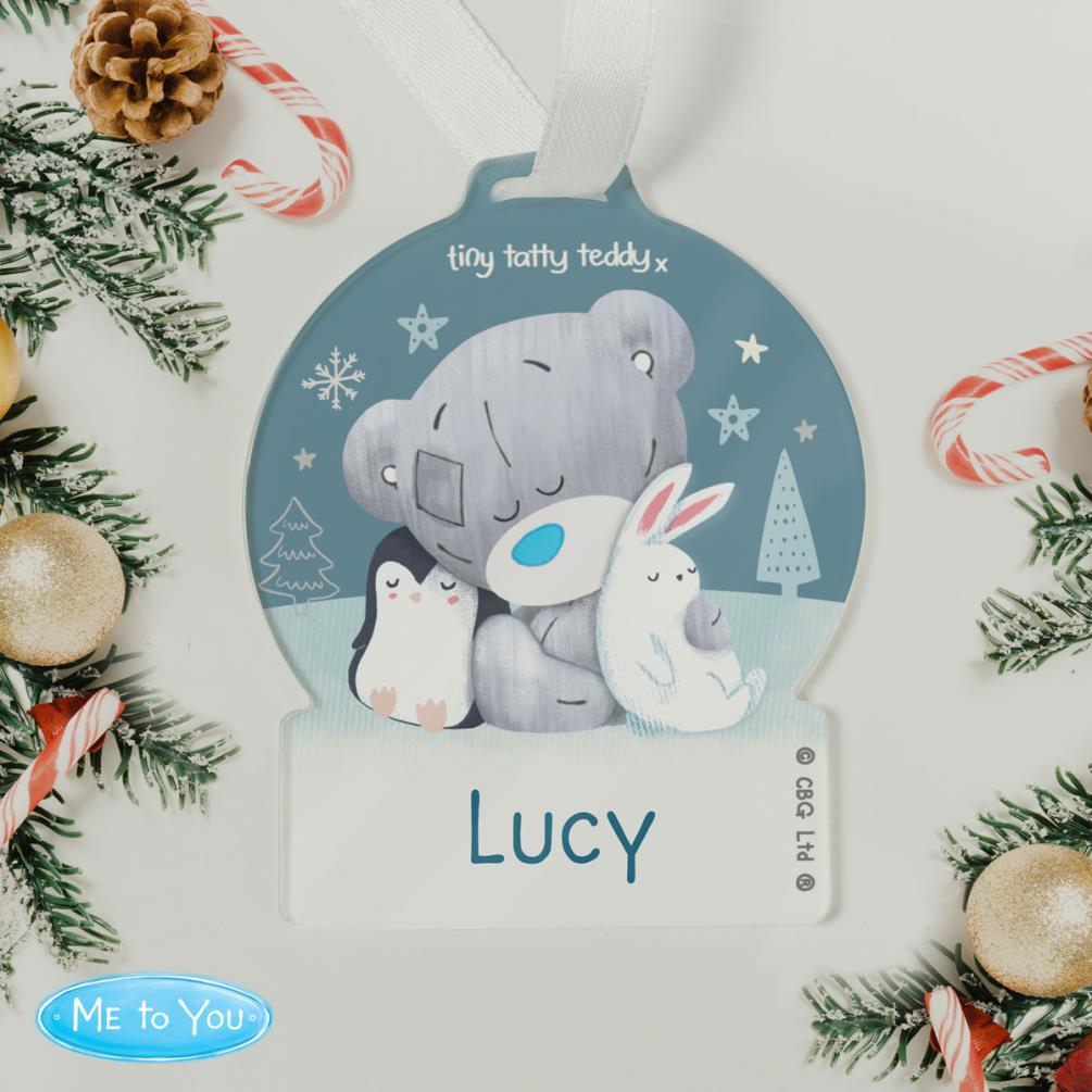Personalised Winter Explorer Me to You Acrylic Snow Globe Decoration Extra Image 1